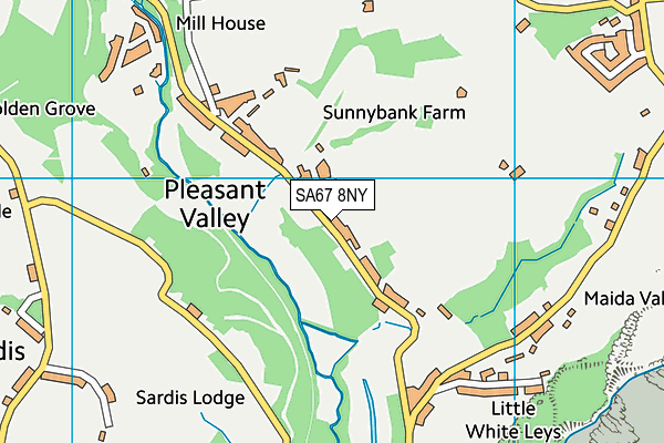 SA67 8NY map - OS VectorMap District (Ordnance Survey)