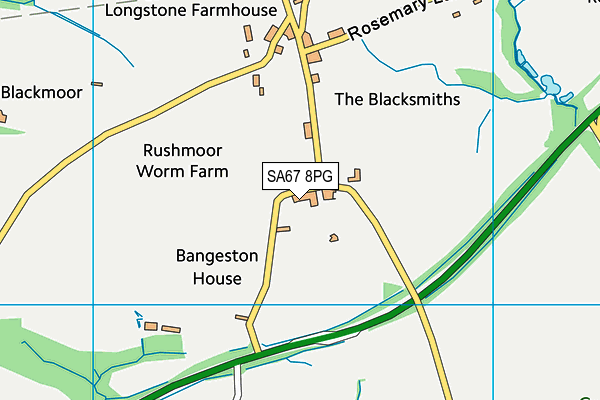 SA67 8PG map - OS VectorMap District (Ordnance Survey)