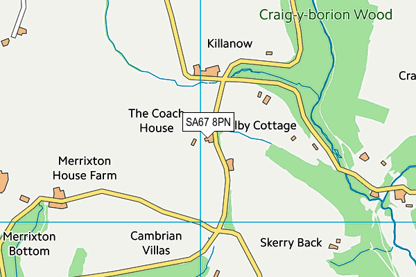 SA67 8PN map - OS VectorMap District (Ordnance Survey)