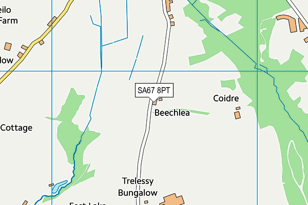 SA67 8PT map - OS VectorMap District (Ordnance Survey)