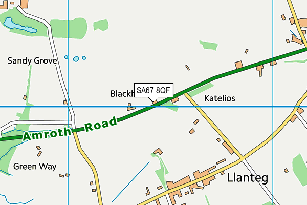 SA67 8QF map - OS VectorMap District (Ordnance Survey)