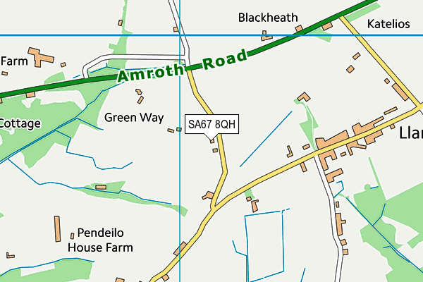 SA67 8QH map - OS VectorMap District (Ordnance Survey)