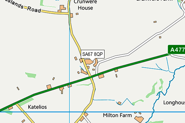 SA67 8QP map - OS VectorMap District (Ordnance Survey)