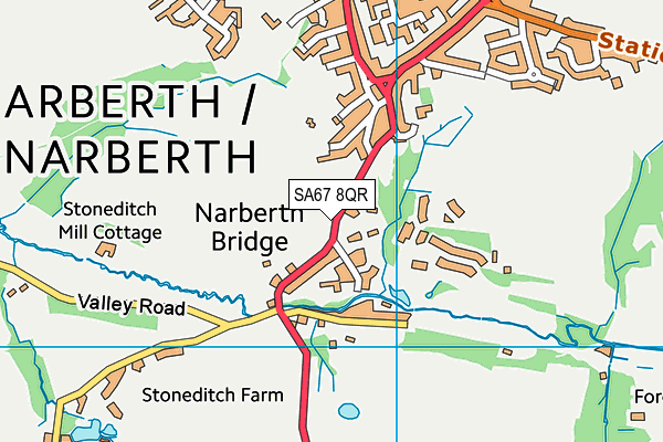 SA67 8QR map - OS VectorMap District (Ordnance Survey)