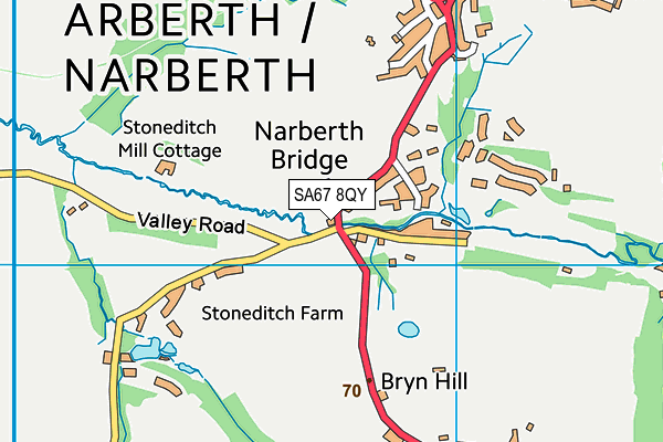 SA67 8QY map - OS VectorMap District (Ordnance Survey)