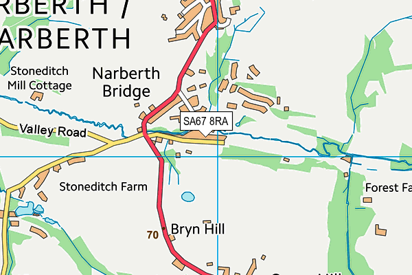 SA67 8RA map - OS VectorMap District (Ordnance Survey)