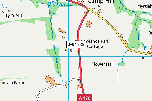 SA67 8RG map - OS VectorMap District (Ordnance Survey)