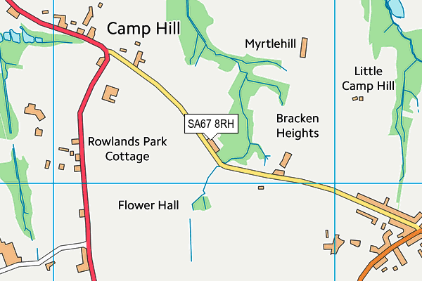 SA67 8RH map - OS VectorMap District (Ordnance Survey)