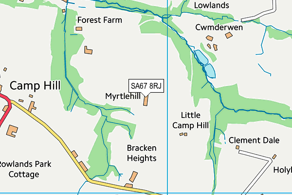 SA67 8RJ map - OS VectorMap District (Ordnance Survey)