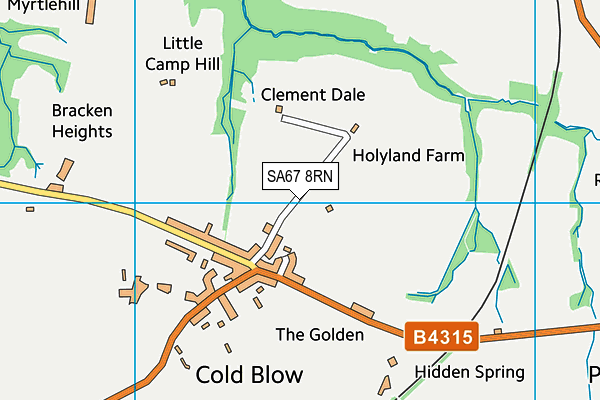 SA67 8RN map - OS VectorMap District (Ordnance Survey)