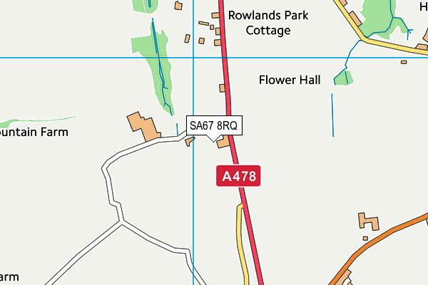 SA67 8RQ map - OS VectorMap District (Ordnance Survey)