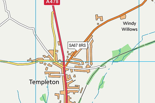 Templeton C.P. School map (SA67 8RS) - OS VectorMap District (Ordnance Survey)