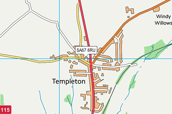 SA67 8RU map - OS VectorMap District (Ordnance Survey)