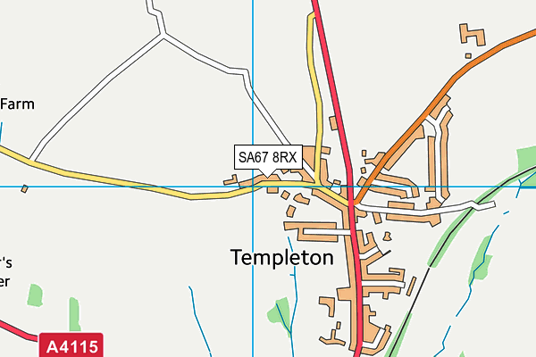 SA67 8RX map - OS VectorMap District (Ordnance Survey)