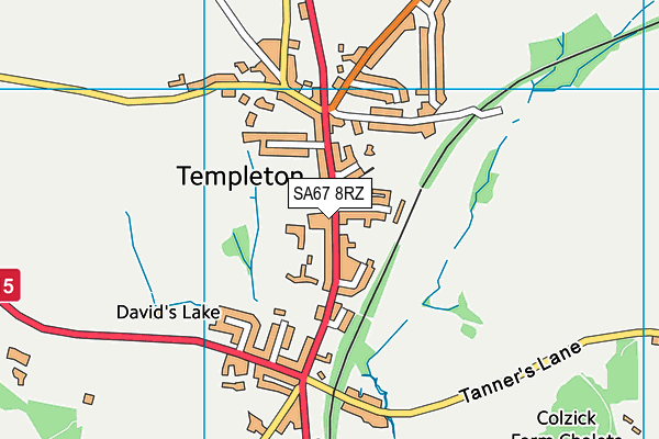 SA67 8RZ map - OS VectorMap District (Ordnance Survey)