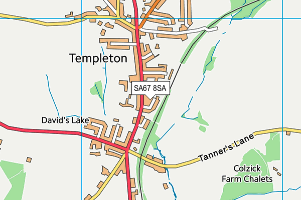 SA67 8SA map - OS VectorMap District (Ordnance Survey)