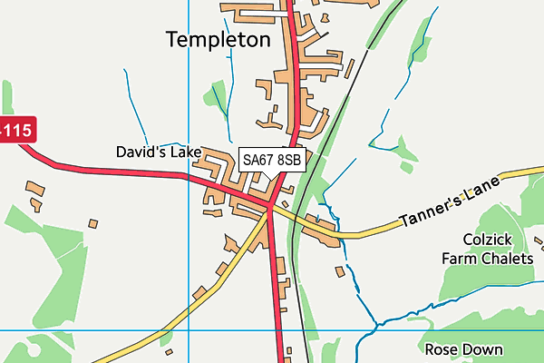 SA67 8SB map - OS VectorMap District (Ordnance Survey)