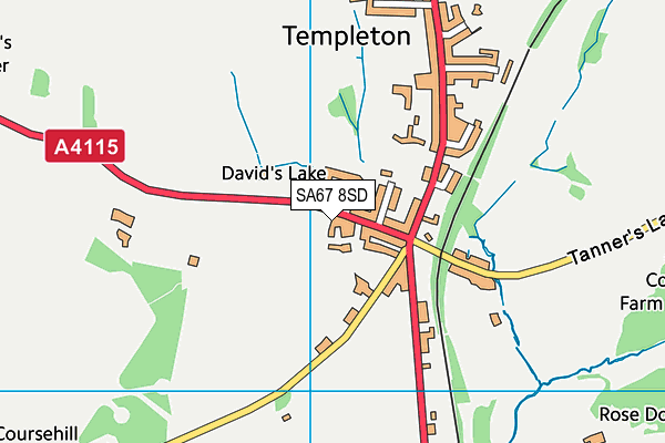 SA67 8SD map - OS VectorMap District (Ordnance Survey)