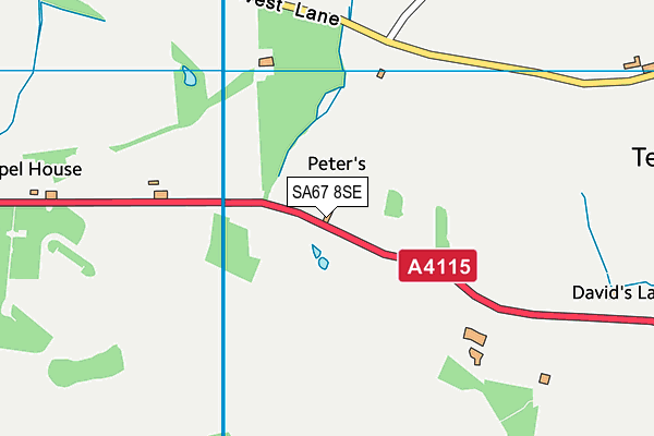 SA67 8SE map - OS VectorMap District (Ordnance Survey)