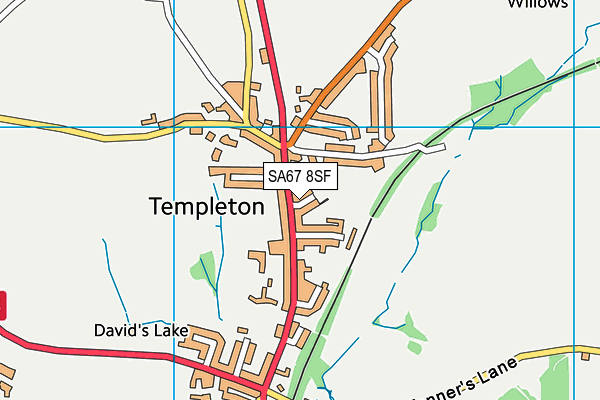 SA67 8SF map - OS VectorMap District (Ordnance Survey)