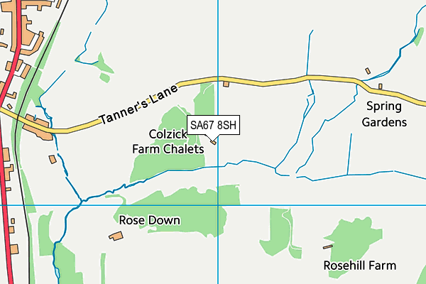 SA67 8SH map - OS VectorMap District (Ordnance Survey)