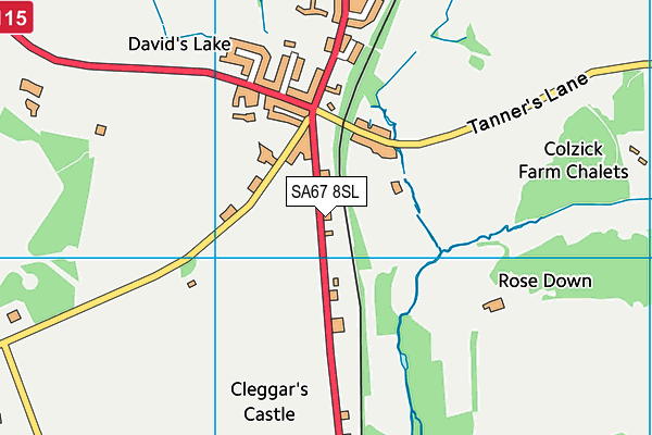 SA67 8SL map - OS VectorMap District (Ordnance Survey)