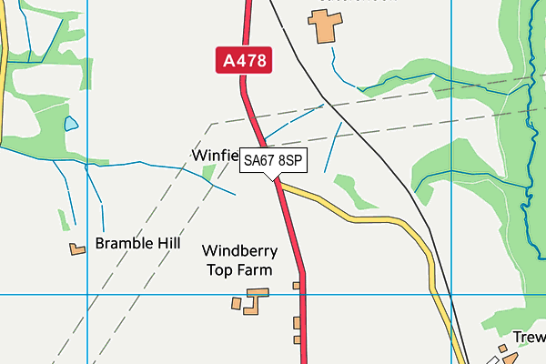 SA67 8SP map - OS VectorMap District (Ordnance Survey)