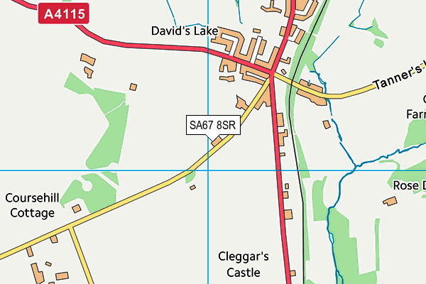 SA67 8SR map - OS VectorMap District (Ordnance Survey)