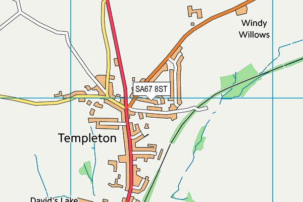 SA67 8ST map - OS VectorMap District (Ordnance Survey)