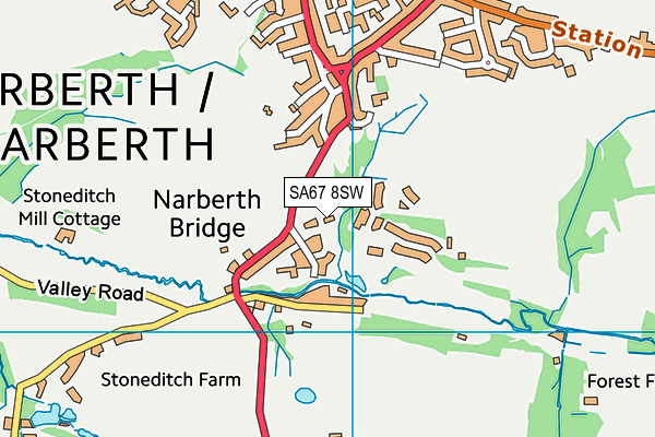 SA67 8SW map - OS VectorMap District (Ordnance Survey)