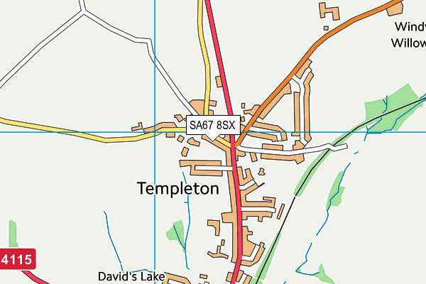 SA67 8SX map - OS VectorMap District (Ordnance Survey)