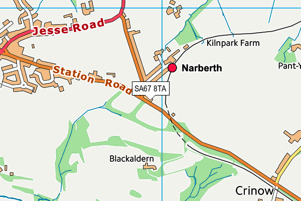 SA67 8TA map - OS VectorMap District (Ordnance Survey)