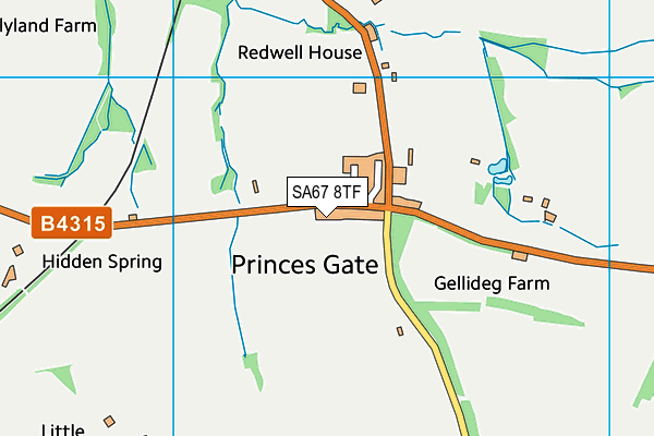 SA67 8TF map - OS VectorMap District (Ordnance Survey)