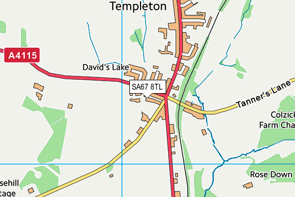 SA67 8TL map - OS VectorMap District (Ordnance Survey)