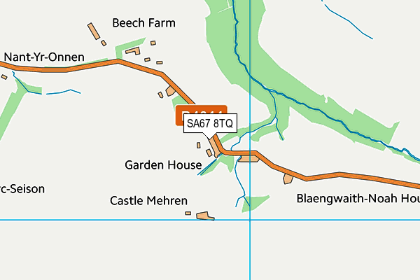 SA67 8TQ map - OS VectorMap District (Ordnance Survey)