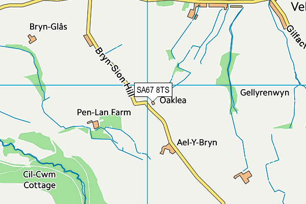 SA67 8TS map - OS VectorMap District (Ordnance Survey)