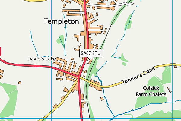 SA67 8TU map - OS VectorMap District (Ordnance Survey)