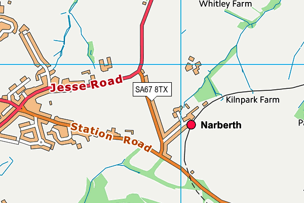 SA67 8TX map - OS VectorMap District (Ordnance Survey)