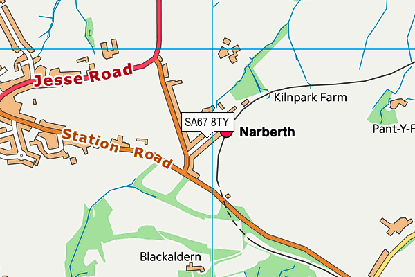 SA67 8TY map - OS VectorMap District (Ordnance Survey)