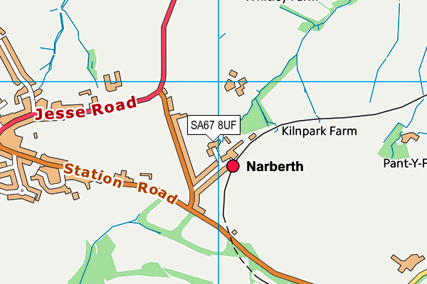 SA67 8UF map - OS VectorMap District (Ordnance Survey)