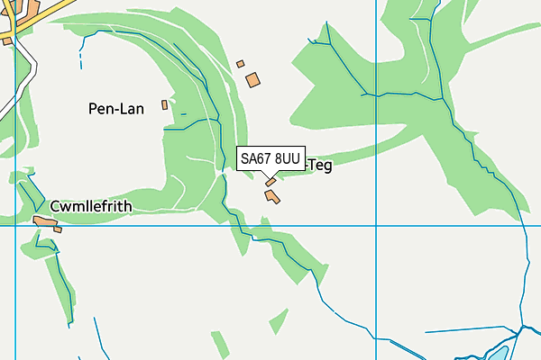 SA67 8UU map - OS VectorMap District (Ordnance Survey)