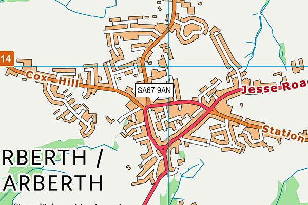 SA67 9AN map - OS VectorMap District (Ordnance Survey)