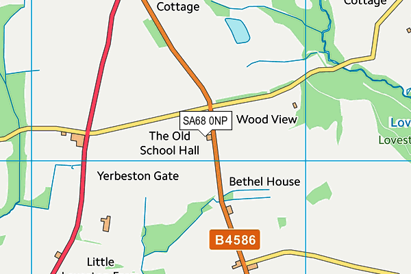 SA68 0NP map - OS VectorMap District (Ordnance Survey)