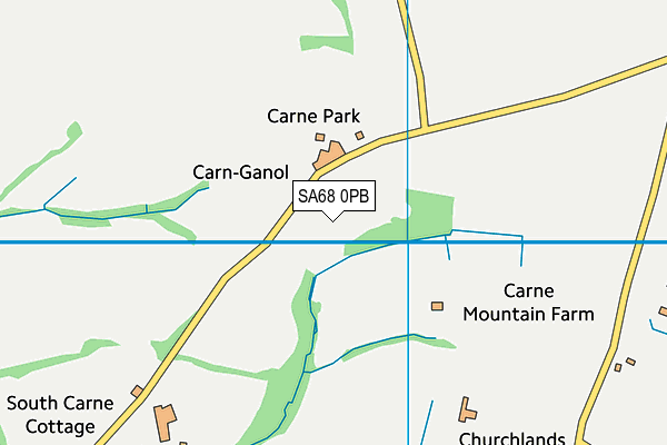 SA68 0PB map - OS VectorMap District (Ordnance Survey)