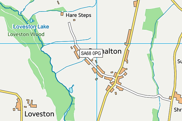 SA68 0PG map - OS VectorMap District (Ordnance Survey)