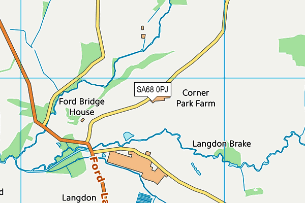 SA68 0PJ map - OS VectorMap District (Ordnance Survey)