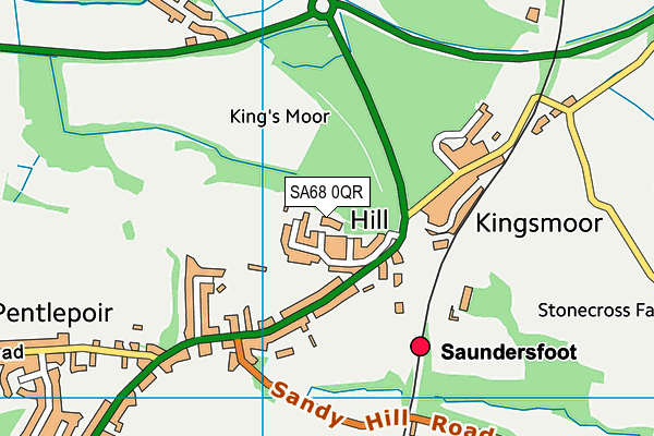 SA68 0QR map - OS VectorMap District (Ordnance Survey)