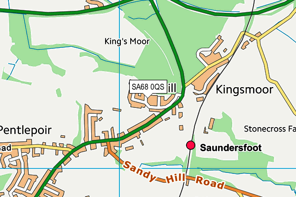 SA68 0QS map - OS VectorMap District (Ordnance Survey)