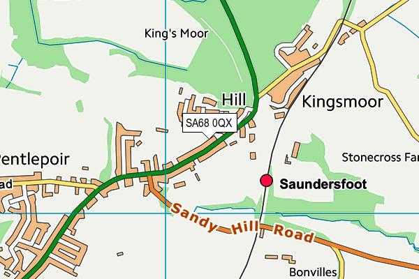 SA68 0QX map - OS VectorMap District (Ordnance Survey)