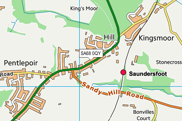 SA68 0QY map - OS VectorMap District (Ordnance Survey)